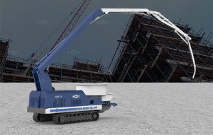 Crawler Chassis Boom Type Portable Concrete Pump with mixer