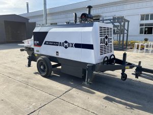 Diesel Concrete Line Pump Trailer in factory