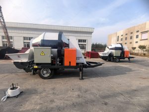 Two Electric Concrete Mixer Pumps without Belt Feeder